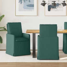 Sillas de comedor 2 pcs Verde oscuro 57 x 67 x 98 cm tela en Sillas de comedor | Comprar online en Foru.es