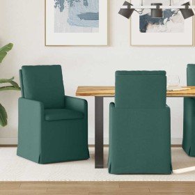 Sillas de comedor 2 pcs Verde oscuro 57 x 67 x 98 cm tela en Sillas de comedor | Comprar online en Foru.es