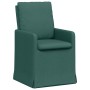 Sillas de comedor 2 pcs Verde oscuro 57 x 67 x 98 cm tela en Sillas de comedor | Comprar online en Foru.es