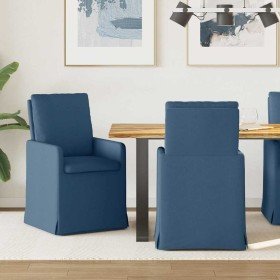 Sillas de comedor 2 pcs Azul 57 x 67 x 98 cm tela en Sillas de comedor | Comprar online en Foru.es