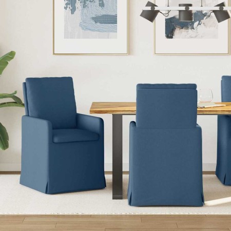 Sillas de comedor 2 pcs Azul 57 x 67 x 98 cm tela en Sillas de comedor | Comprar online en Foru.es