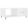 Mesa de centro madera contrachapada blanco brillo 90x50x40 cm de vidaXL, Mesas de centro - Ref: Foro24-829190, Precio: 50,49 ...