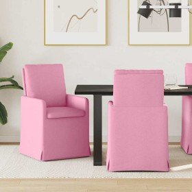 Sillas de comedor 2 pcs Rosa 57 x 67 x 98 cm tela en Sillas de comedor | Comprar online en Foru.es