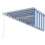 Toldo retráctil manual con persiana azul y blanco 6x3 m en Toldos | Comprar online en Foru.es