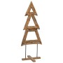 Árbol de Navidad con soporte Marrón 90 cm Madera de teca maciza en Decoración Festiva y Estacional | Comprar online en Foru.es