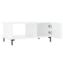 Mesa de centro madera contrachapada blanco brillo 90x50x40 cm de vidaXL, Mesas de centro - Ref: Foro24-829494, Precio: 46,48 ...