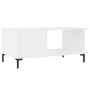 Mesa de centro madera contrachapada blanco brillo 90x50x40 cm de vidaXL, Mesas de centro - Ref: Foro24-829494, Precio: 46,48 ...