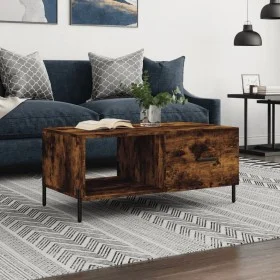 Mesa de centro madera contrachapada roble ahumado 90x50x40 cm de vidaXL, Mesas de centro - Ref: Foro24-829225, Precio: 51,40 ...