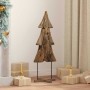 Árbol de Navidad con soporte Marrón 90 cm Madera de teca maciza en Decoración Festiva y Estacional | Comprar online en Foru.es