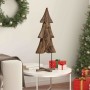 Árbol de Navidad con soporte Marrón 90 cm Madera de teca maciza en Decoración Festiva y Estacional | Comprar online en Foru.es
