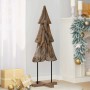Árbol de Navidad Marrón 120 cm Madera de teca maciza en Decoración Festiva y Estacional | Comprar online en Foru.es