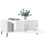 Mesa de centro madera contrachapada blanco brillo 90x50x40 cm de vidaXL, Mesas de centro - Ref: Foro24-829230, Precio: 54,04 ...