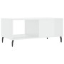 Mesa de centro madera contrachapada blanco brillo 90x50x40 cm de vidaXL, Mesas de centro - Ref: Foro24-829230, Precio: 54,04 ...