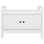 Banco de recibidor madera maciza de pino blanco 80x40x60 cm de vidaXL, Bancos para recibidores y almacenamiento - Ref: Foro24...
