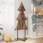 Árbol de Navidad Marrón 150 cm Madera de teca maciza en Decoración Festiva y Estacional | Comprar online en Foru.es