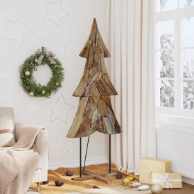 Árbol de Navidad Marrón 180 cm Madera de teca maciza en Decoración Festiva y Estacional | Comprar online en Foru.es