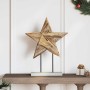 Estrella de Navidad Marrón 45 x 5 x 60 cm Madera de teca maciza en Decoración Festiva y Estacional | Comprar online en Foru.es