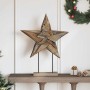 Estrella de Navidad Marrón 60 x 5 x 75 cm Madera de teca maciza en Decoración Festiva y Estacional | Comprar online en Foru.es