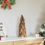 Árbol de Navidad con soporte Marrón 50 cm Madera de teca maciza en Decoración Festiva y Estacional | Comprar online en Foru.es