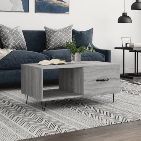 Mesa de centro madera contrachapada gris Sonoma 90x50x40 cm de vidaXL, Mesas de centro - Ref: Foro24-829210, Precio: 47,89 €,...