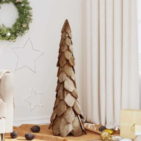 Árbol de Navidad Marrón 110 cm Madera de teca maciza en Decoración Festiva y Estacional | Comprar online en Foru.es