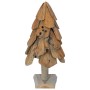 Árbol de Navidad con soporte Marrón 60 cm Madera de teca maciza en Decoración Festiva y Estacional | Comprar online en Foru.es