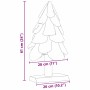 Árbol de Navidad con soporte Marrón 60 cm Madera de teca maciza en Decoración Festiva y Estacional | Comprar online en Foru.es