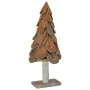 Árbol de Navidad con soporte Marrón 90 cm Madera de teca maciza en Decoración Festiva y Estacional | Comprar online en Foru.es