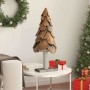 Árbol de Navidad con soporte Marrón 90 cm Madera de teca maciza en Decoración Festiva y Estacional | Comprar online en Foru.es