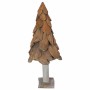 Árbol de Navidad con soporte Marrón 90 cm Madera de teca maciza en Decoración Festiva y Estacional | Comprar online en Foru.es