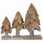 Árbol de Navidad con soporte 3 pcs Marrón Madera de teca maciza en Decoración Festiva y Estacional | Comprar online en Foru.es