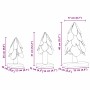Árbol de Navidad con soporte 3 pcs Marrón Madera de teca maciza en Decoración Festiva y Estacional | Comprar online en Foru.es
