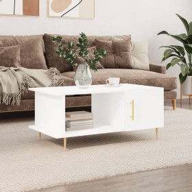 Mesa de centro madera contrachapada blanco 90x50x40 cm de vidaXL, Mesas de centro - Ref: Foro24-829476, Precio: 46,34 €, Desc...
