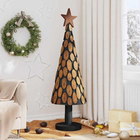 Árbol de Navidad Marrón 150 cm Madera de teca maciza en Decoración Festiva y Estacional | Comprar online en Foru.es