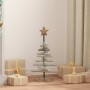 Árbol de Navidad con soporte Marrón 60 cm Madera de teca maciza en Decoración Festiva y Estacional | Comprar online en Foru.es