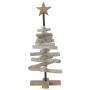 Árbol de Navidad con soporte Marrón 60 cm Madera de teca maciza en Decoración Festiva y Estacional | Comprar online en Foru.es