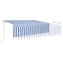 Toldo automático persiana LED sensor de viento azul blanco 6x3m en Toldos | Comprar online en Foru.es