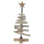 Árbol de Navidad con soporte Marrón 60 cm Madera de teca maciza en Decoración Festiva y Estacional | Comprar online en Foru.es