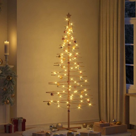 Árbol de Navidad de madera con soporte Marrón 210 cm Bambú en Decoración Festiva y Estacional | Comprar online en Foru.es