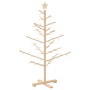 Árbol de Navidad de madera Natural 125 cm Madera maciza de pino en Decoración Festiva y Estacional | Comprar online en Foru.es