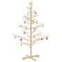Árbol de Navidad de madera Natural 125 cm Madera maciza de pino en Decoración Festiva y Estacional | Comprar online en Foru.es