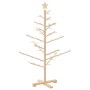 Árbol de Navidad de madera Natural 125 cm Madera maciza de pino en Decoración Festiva y Estacional | Comprar online en Foru.es