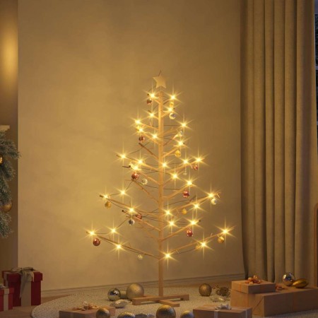 Árbol de Navidad de madera Natural 150 cm Madera maciza de pino en Decoración Festiva y Estacional | Comprar online en Foru.es