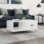 Mesa de centro madera contrachapada blanco brillo 90x50x40 cm de vidaXL, Mesas de centro - Ref: Foro24-829182, Precio: 43,74 ...