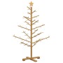Árbol de Navidad de madera Marrón 125 cm Madera maciza de pino en Decoración Festiva y Estacional | Comprar online en Foru.es