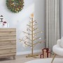 Árbol de Navidad de madera Marrón 125 cm Madera maciza de pino en Decoración Festiva y Estacional | Comprar online en Foru.es