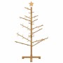 Árbol de Navidad de madera Marrón 125 cm Madera maciza de pino en Decoración Festiva y Estacional | Comprar online en Foru.es