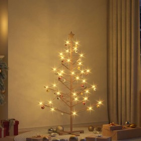 Árbol de Navidad de madera Marrón 150 cm Madera maciza de pino en Decoración Festiva y Estacional | Comprar online en Foru.es