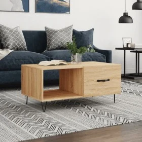 Sonoma oak plywood coffee table 90x50x40 cm by vidaXL, Coffee table - Ref: Foro24-829207, Price: 45,73 €, Discount: %