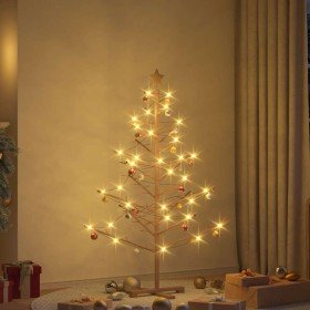 Árbol de Navidad de madera Marrón 150 cm Madera maciza de pino en Decoración Festiva y Estacional | Comprar online en Foru.es